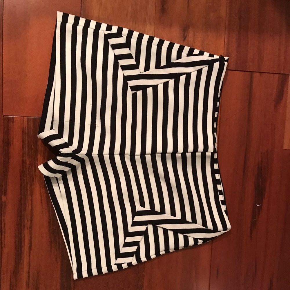 Zara striped shorts